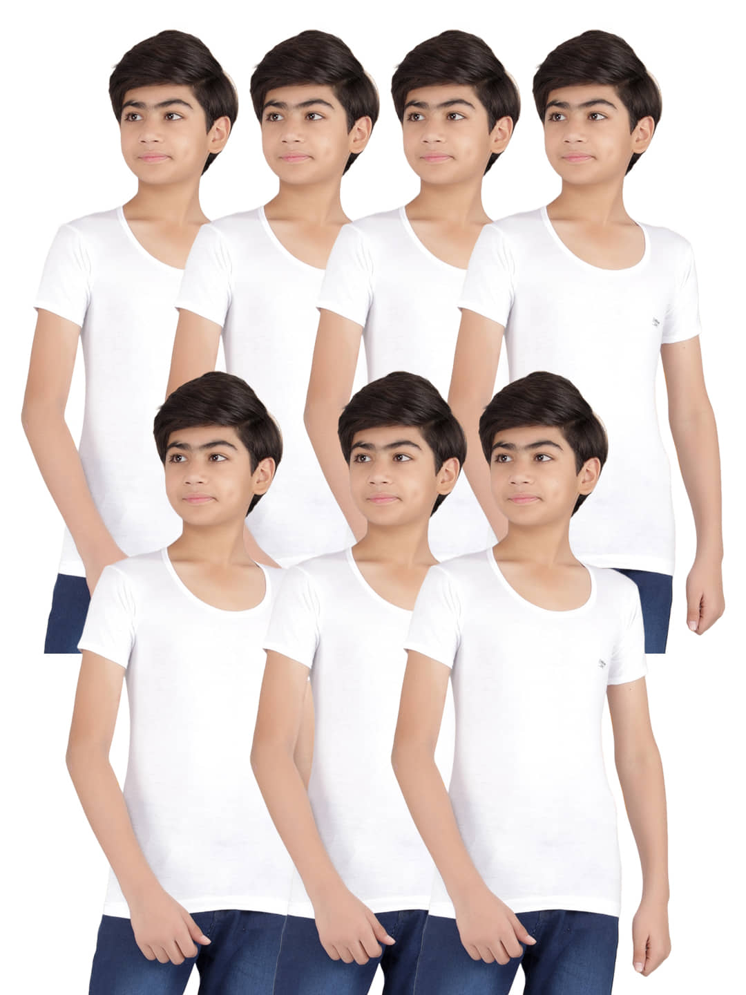 Dollar lehar Pack of 3 Boys Cotton Vest ( White ) - Nightwear & Loungewear | Buy online on ZillyBuy