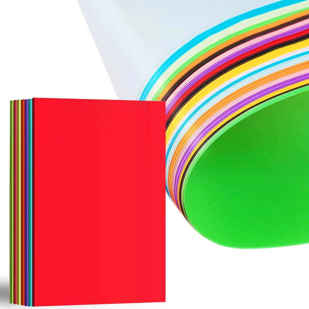     			ECLET 40 pcs Color A4 Medium Size Sheets (10 Sheets Each Color) Art and Craft Paper Double Sided Colored set 312