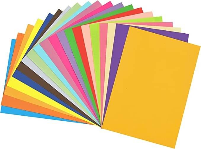     			ECLET 40 pcs Color A4 Medium Size Sheets (10 Sheets Each Color) Art and Craft Paper Double Sided Colored