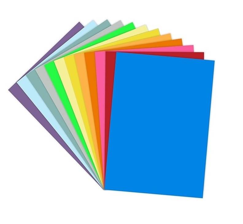     			ECLET 40 pcs Color A4 Medium Size Sheets (10 Sheets Each Color) Art and Craft Paper Double Sided Colored