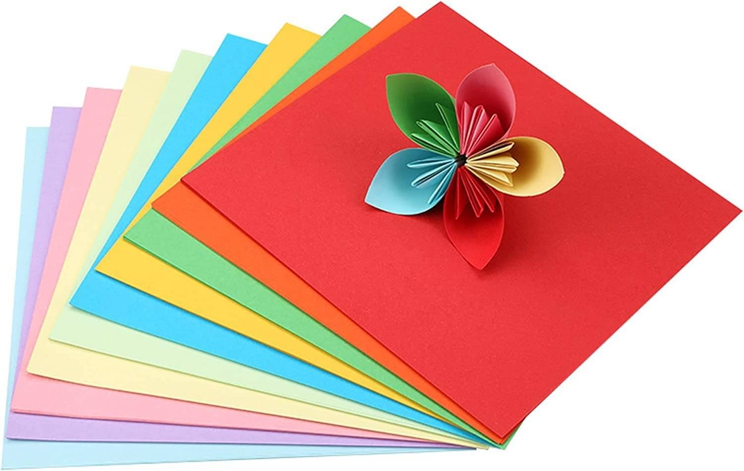     			ECLET 40 pcs Color A4 Medium Size Sheets (10 Sheets Each Color) Art and Craft Paper Double Sided Colored