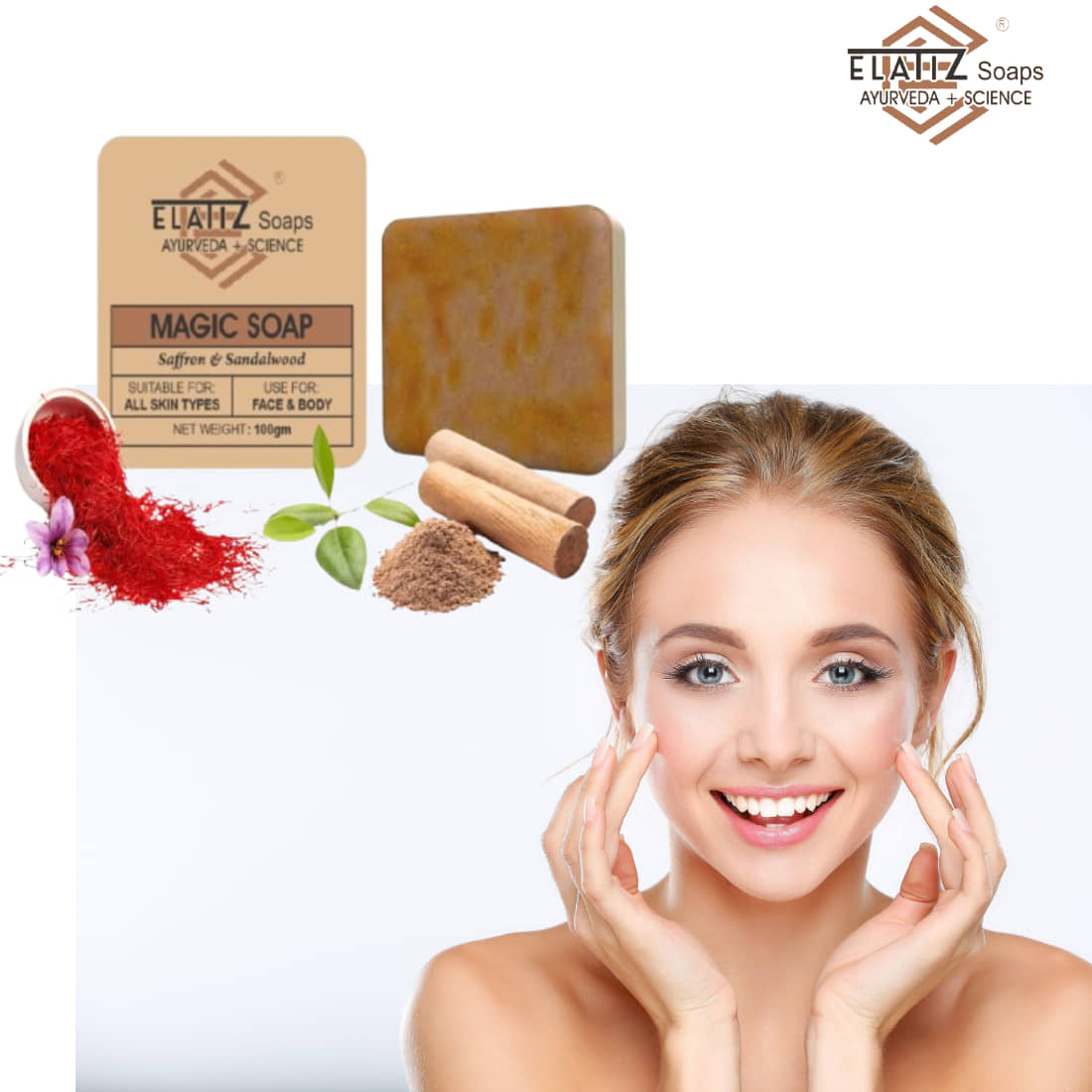 Elatiz Skin Whitening Soap for All Skin Type ( Pack of 1 )