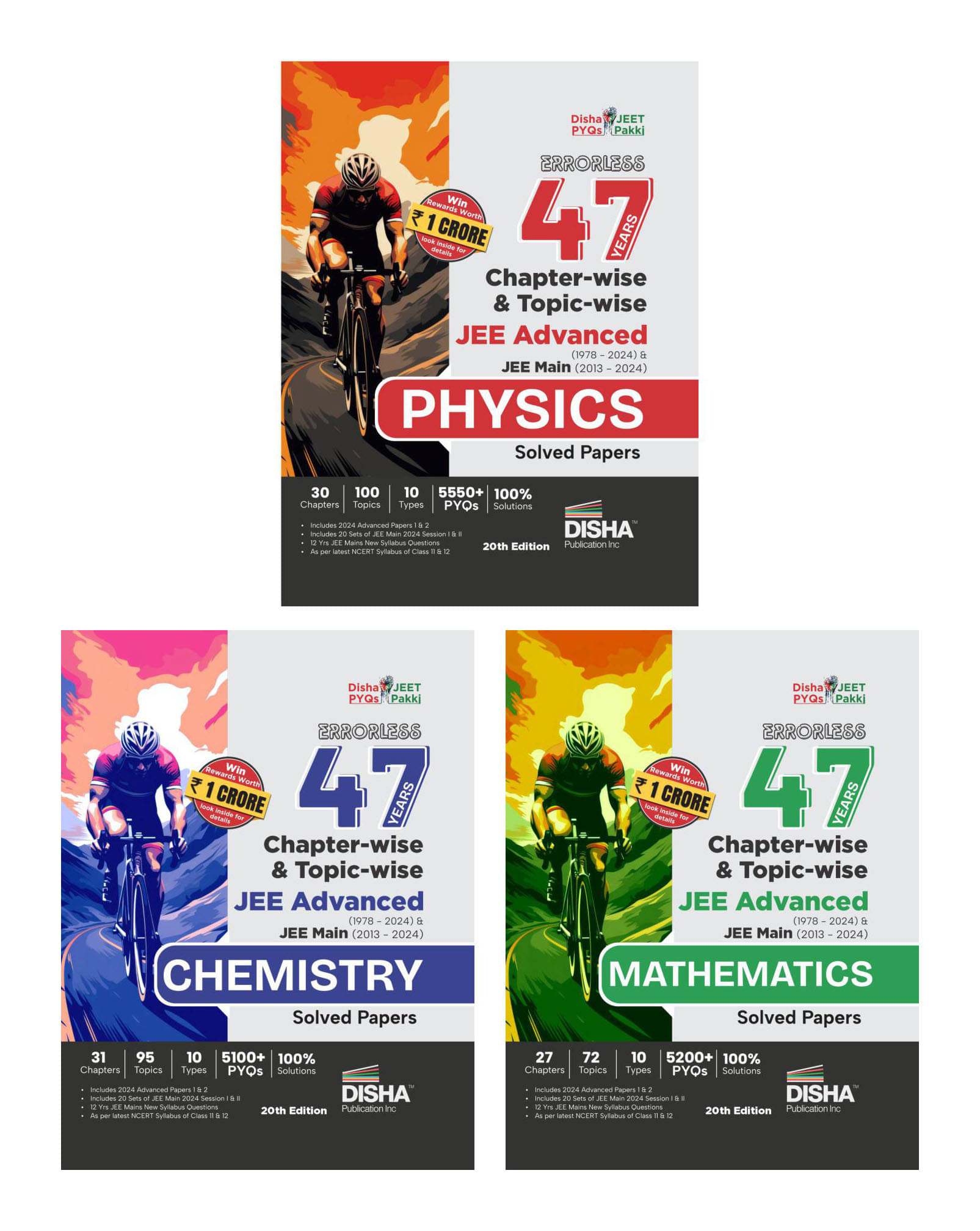     			Errorless 47 Years Chapter-wise & Topic-wise JEE Advanced (1978 - 2024) & JEE Main (2013 - 2024) PHYSICS, CHEMISTRY & MATHEMATICS Solved Papers 20th E