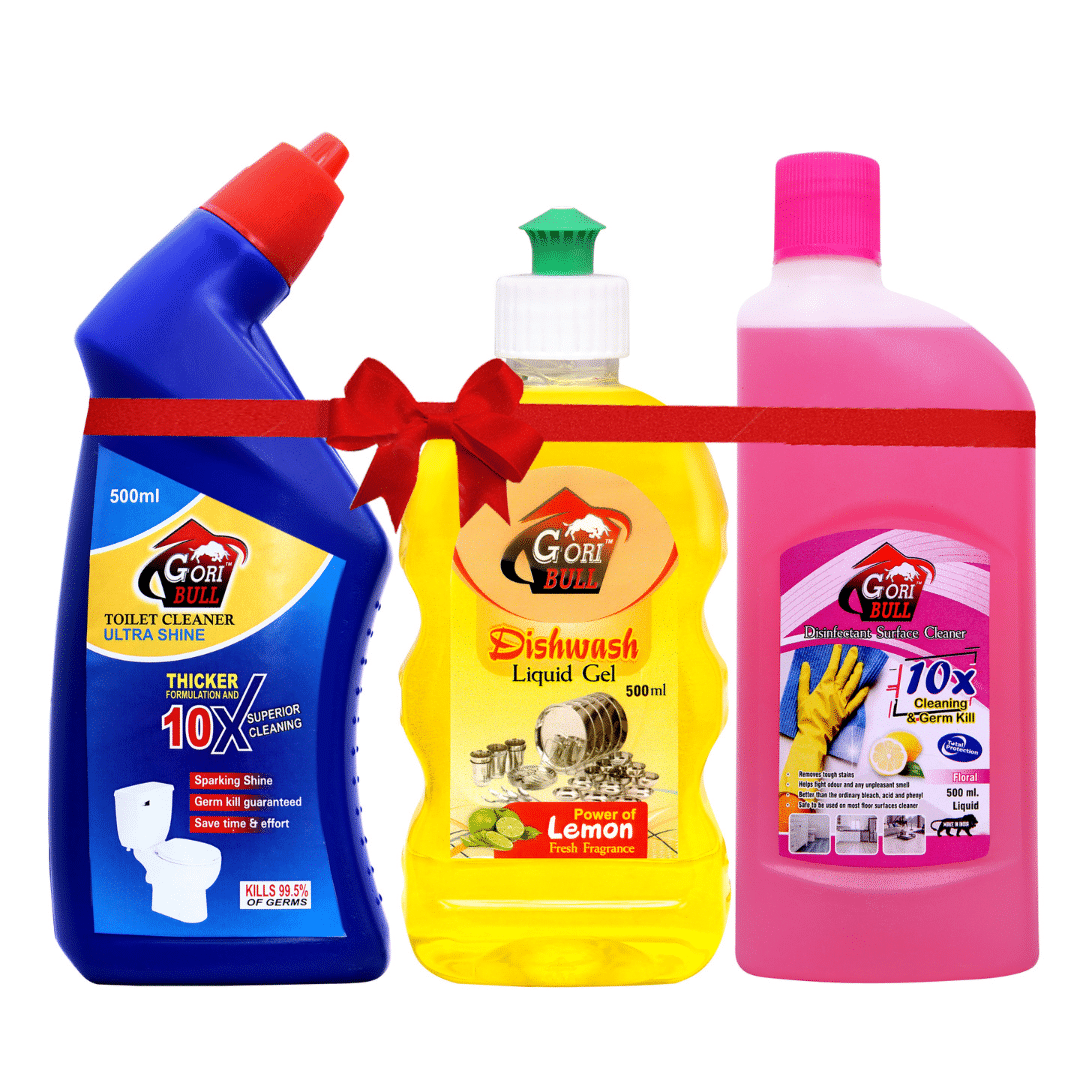     			GORIBULL GORIBULL Toilet Cleaner Ready to Use Liquid REGULAR 1500 Pack of 3
