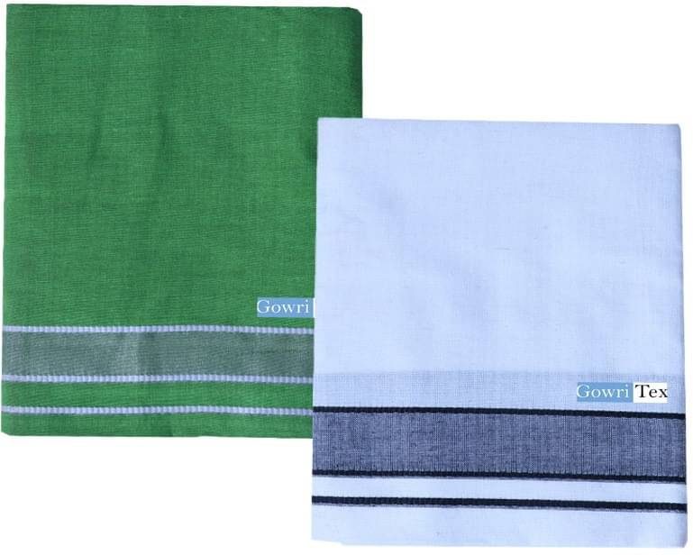GOWRI TEX Cotton Blend Men's Dhoti Multicolor ( Pack of 2 ) GOWRI TEX Cotton Blend Men's Dhoti Multicolor ( Pack of 2 )