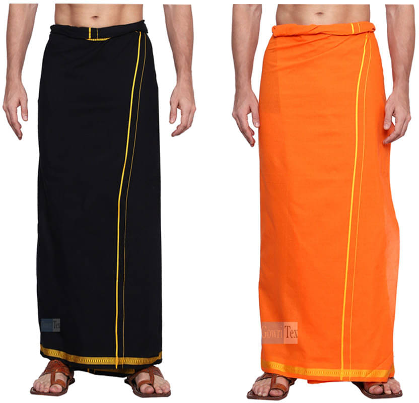 GOWRI TEX Cotton Blend Men's Lungi Multicolor ( Pack of 2 )     			GOWRI TEX Cotton Blend Men's Lungi Multicolor ( Pack of 2 )