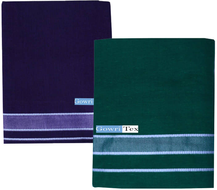 GOWRI TEX Cotton Blend Men's Dhoti Multicolor ( Pack of 2 ) GOWRI TEX Cotton Blend Men's Dhoti Multicolor ( Pack of 2 )