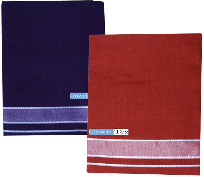 GOWRI TEX Cotton Blend Men's Dhoti Multicolor ( Pack of 2 ) GOWRI TEX Cotton Blend Men's Dhoti Multicolor ( Pack of 2 )