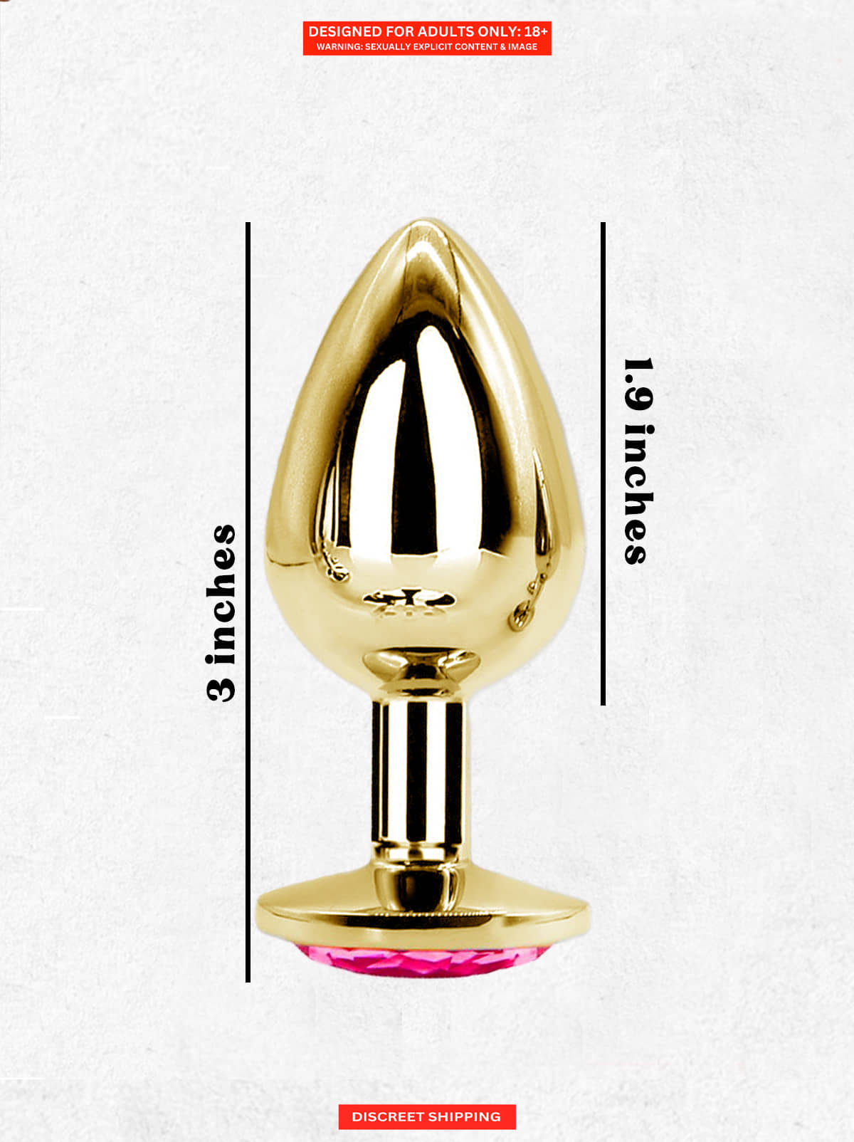 Golden Stainless Anal Plug Sex Toys For Men And Women By Naughty Nights