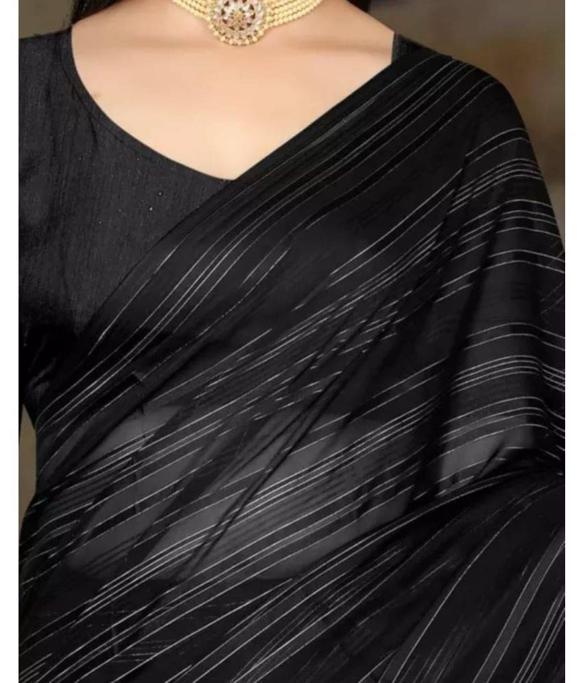 Gullak Art Silk Dyed Saree With Unstitched Blouse Piece ( Black )     			Gullak Art Silk Dyed Saree With Unstitched Blouse Piece ( Black )