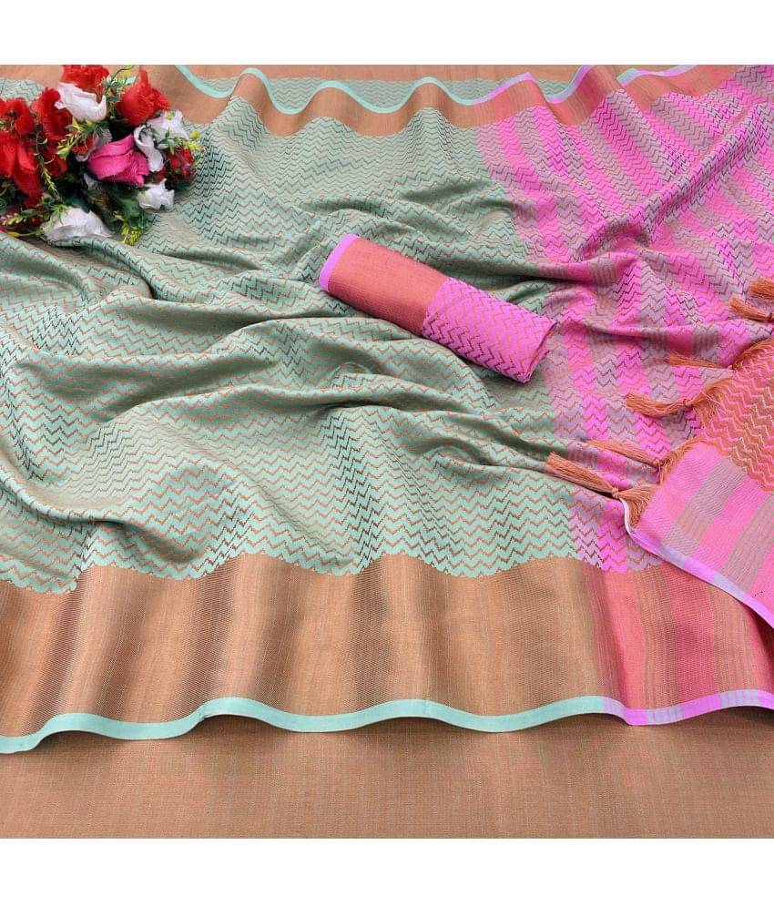 Gullak Art Silk Self Design Saree With Unstitched Blouse Piece ( Teal ) Gullak Art Silk Self Design Saree With Unstitched Blouse Piece ( Teal )