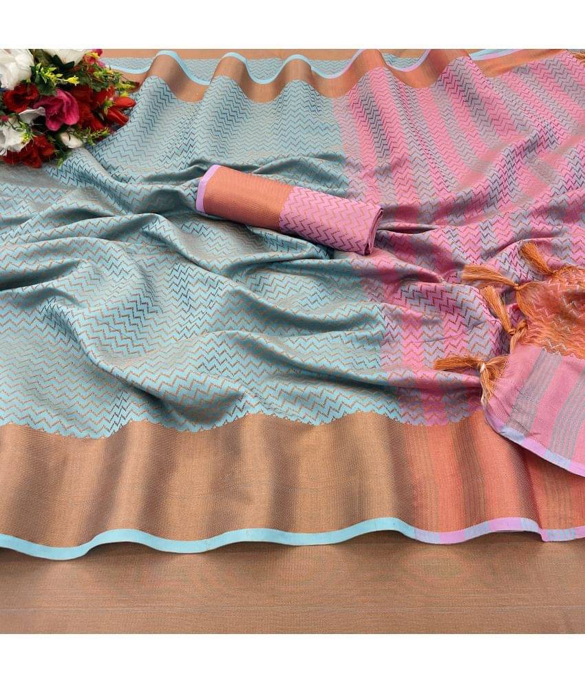 Gullak Art Silk Self Design Saree With Unstitched Blouse Piece ( Teal ) Gullak Art Silk Self Design Saree With Unstitched Blouse Piece ( Teal )