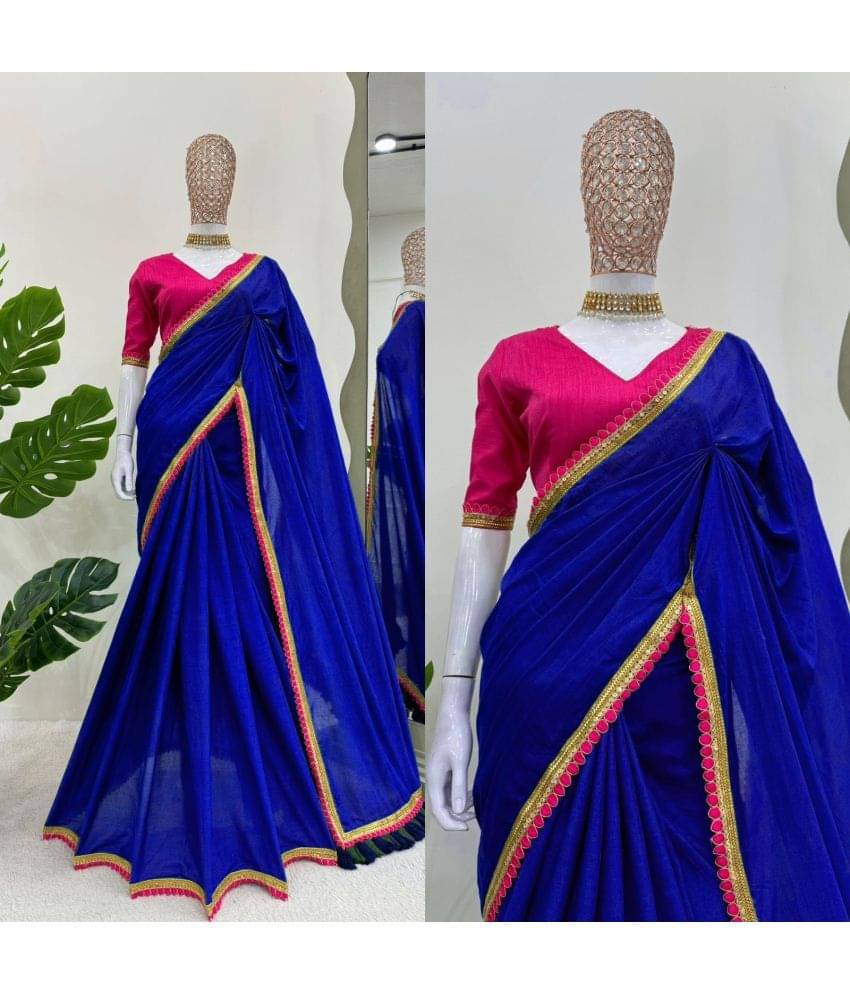 Gullak Georgette Dyed Saree With Unstitched Blouse Piece ( Blue ) Gullak Georgette Dyed Saree With Unstitched Blouse Piece ( Blue )