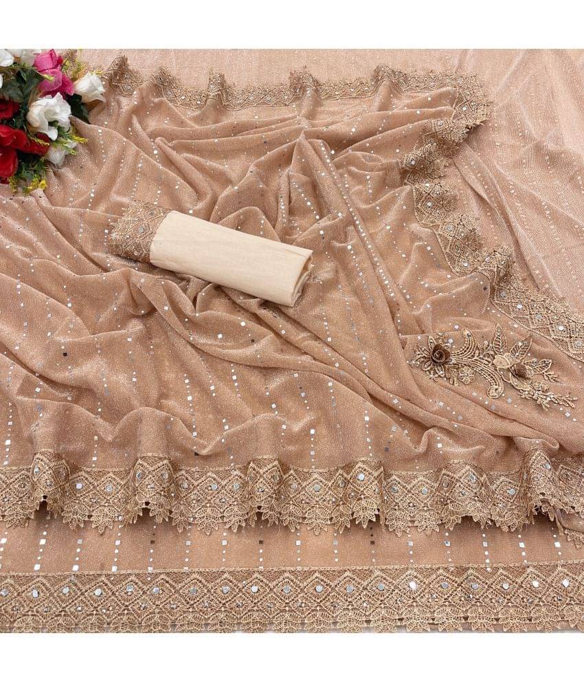 Gullak Lycra Printed Saree With Unstitched Blouse Piece ( Orange ) Gullak Lycra Printed Saree With Unstitched Blouse Piece ( Orange )