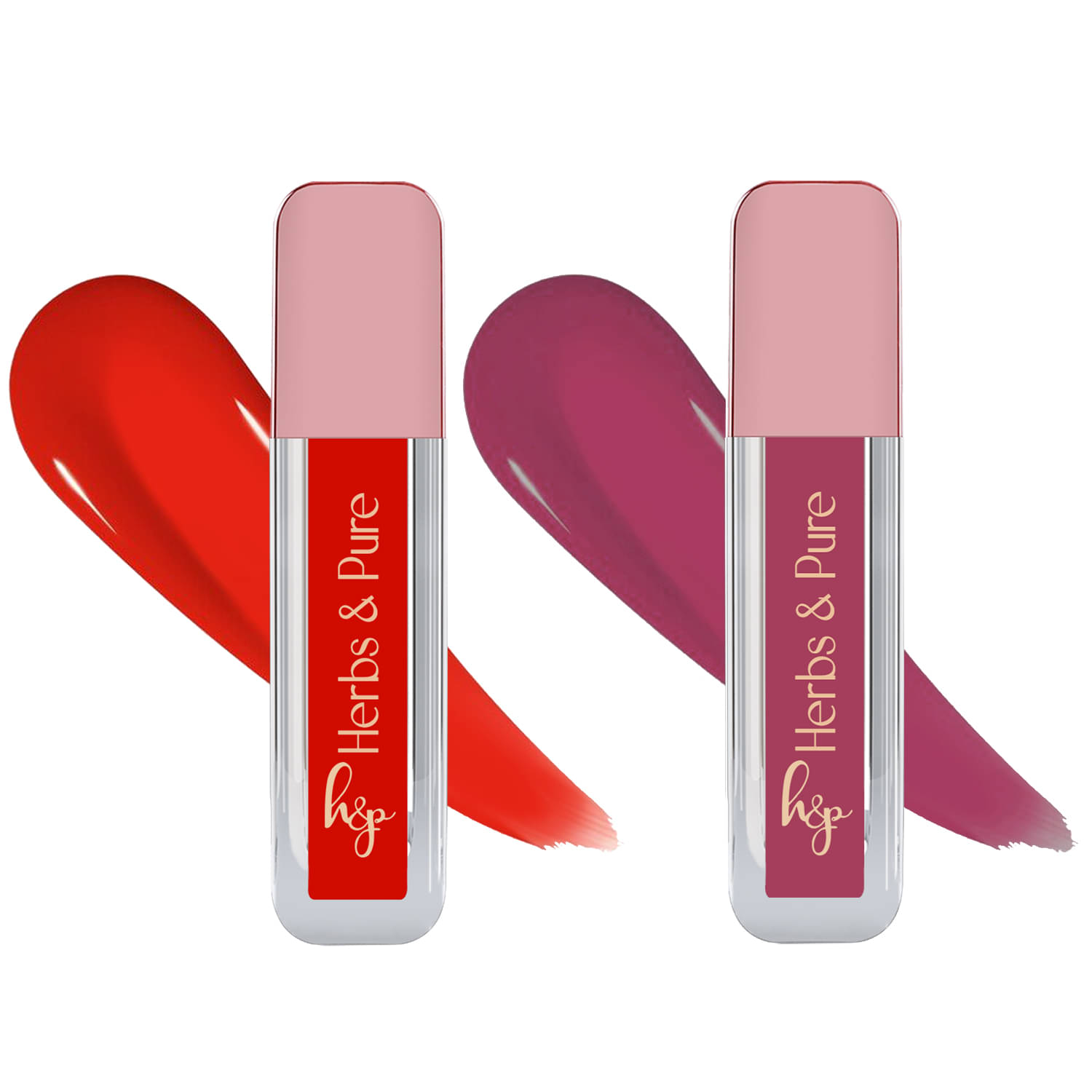     			Herbs and Pure Waterproof, Bold and Nude Smudge-Proof Lipstick (Pack of 1 of 2 (4ml)