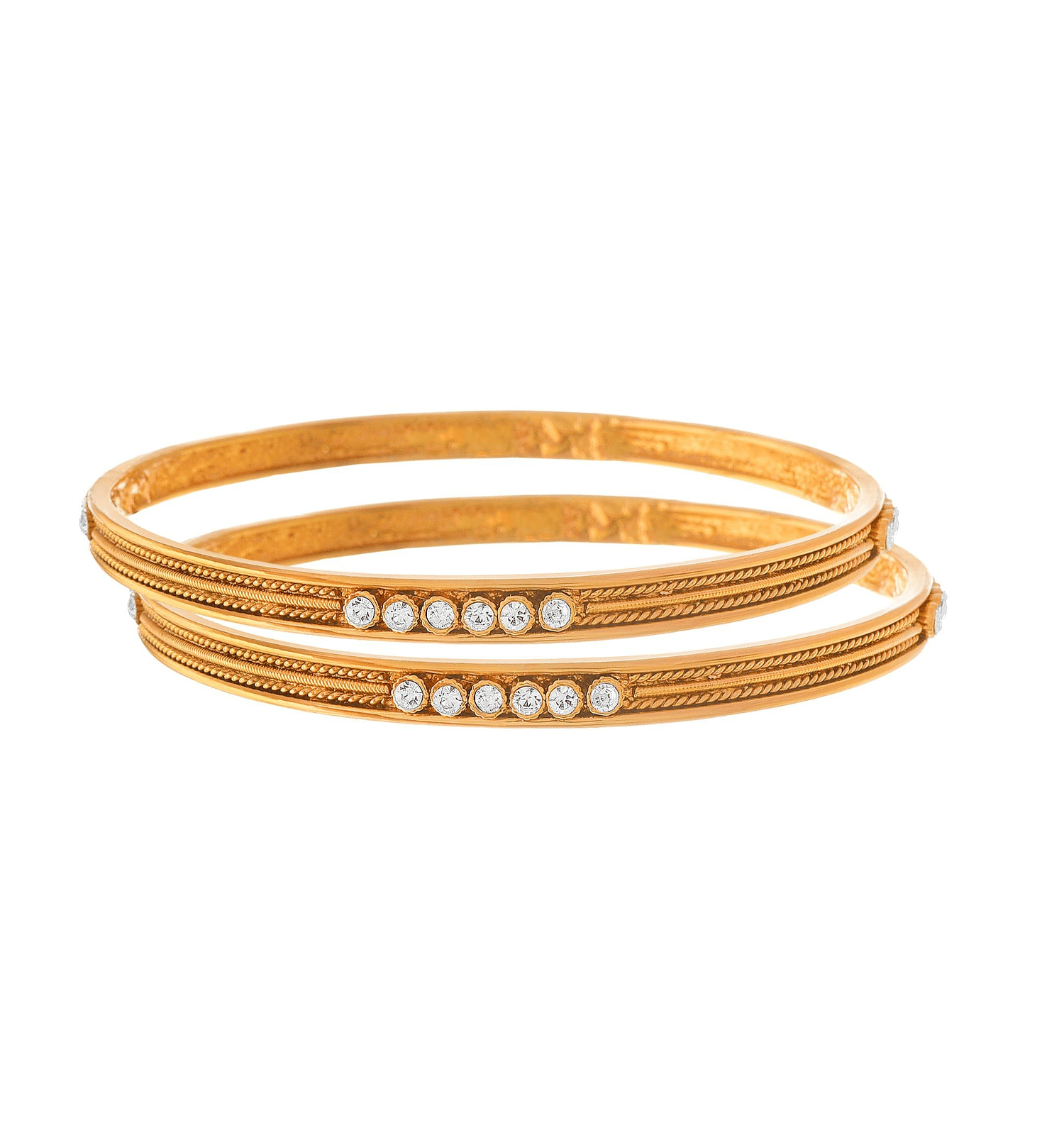 JFL - Jewellery For Less Gold Bangle Set ( Pack of 2 ) - Bangles & Bracelets | Buy online on ZillyBuy