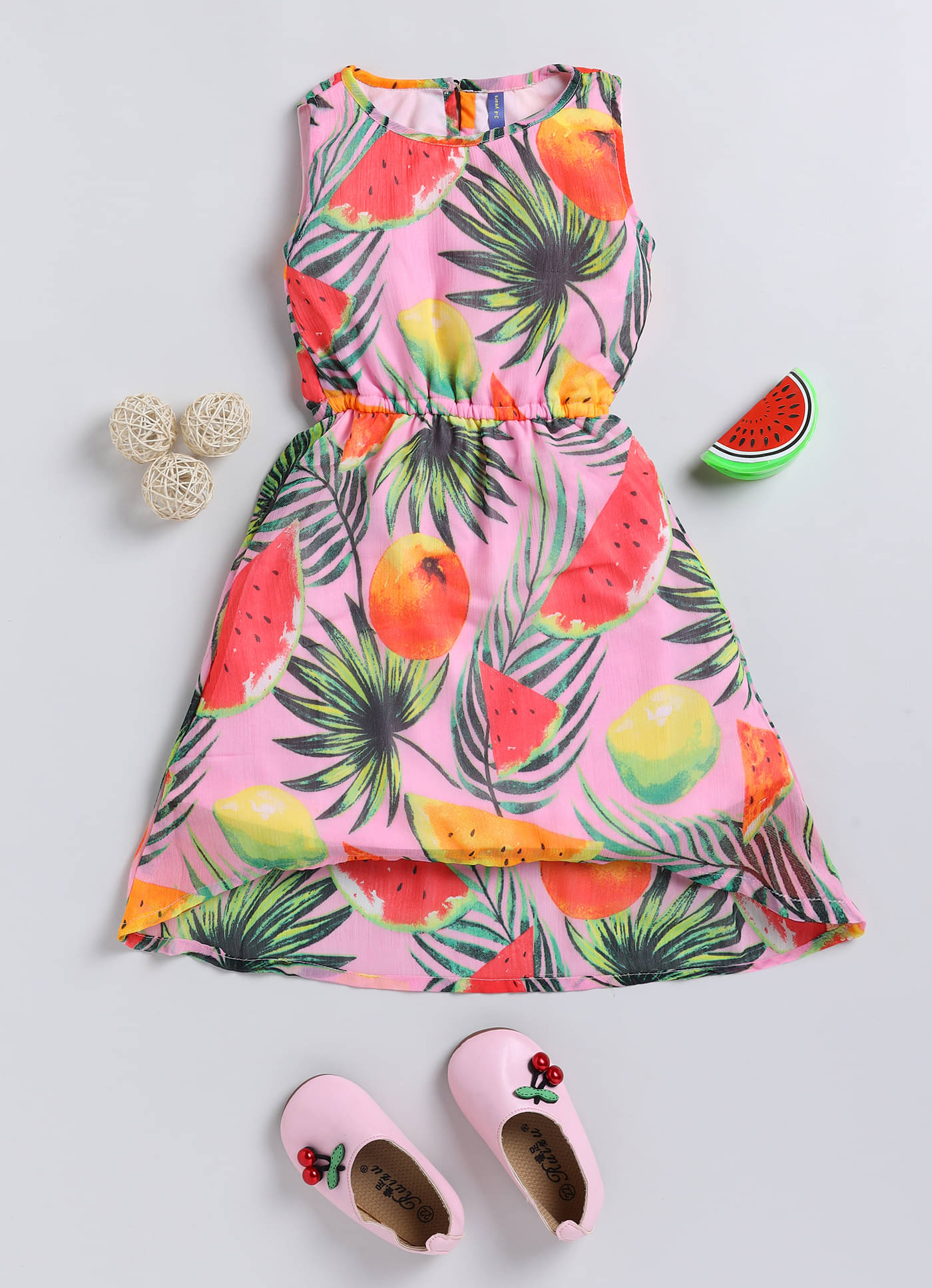 Lazy Shark Polyester Dress For Girls ( Pack of 1 , Multicolor ) Lazy Shark Polyester Dress For Girls ( Pack of 1 , Multicolor )