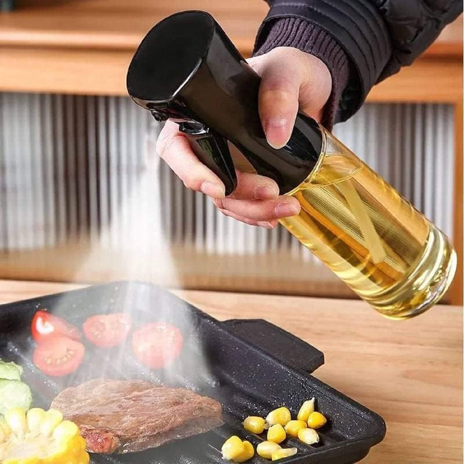     			MAHADEV ENTERPRISE Glass Multicolor Oil Container ( Set of 1 )