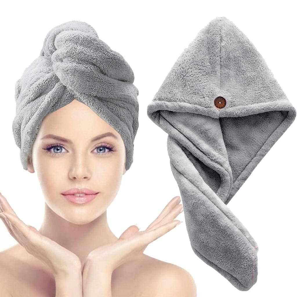 Midastra Black Hair Towel Wrap ( Pack of 1 )