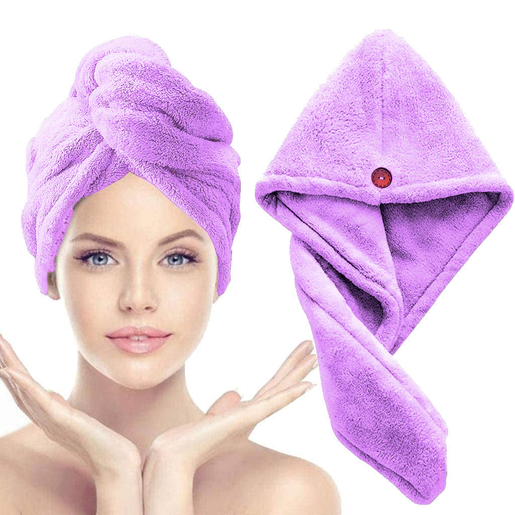Midastra Purple Hair Towel Wrap ( Pack of 1 )