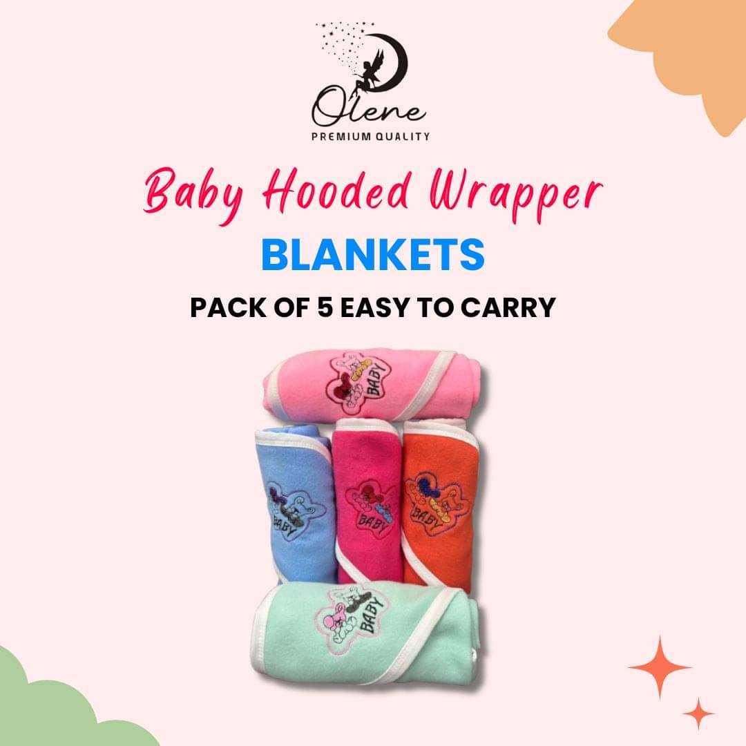     			OLENE Multi-Colour Fleece Baby Comforter ( Pack of 5 )