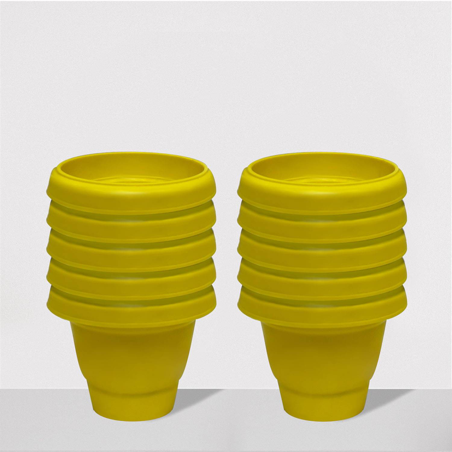     			PHILOSHOP Plastic Flower Pots for Home Decoration Indoor Plant Pots Gardening Pots (Pack of 10 - Any-Multicolor)