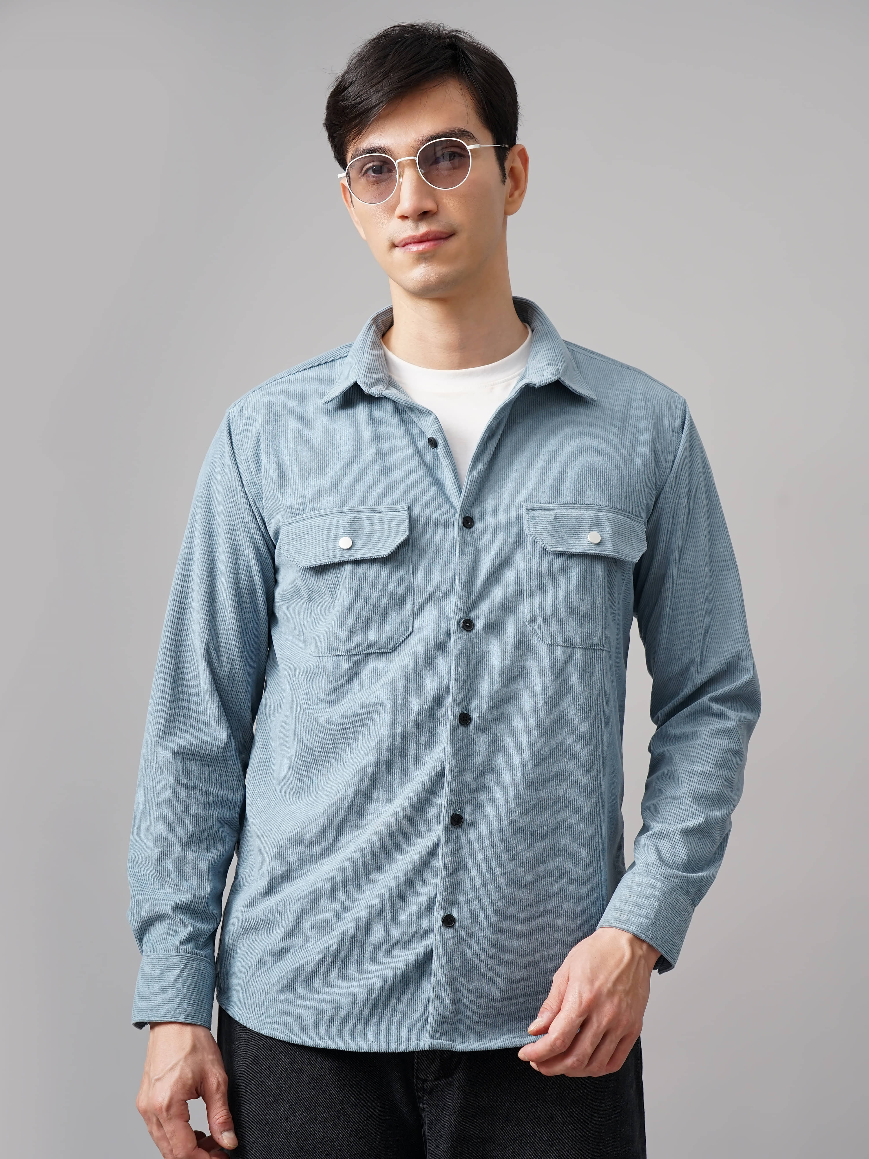Paul Street Polyester Slim Fit Striped Full Sleeves Men's Casual Shirt - Blue ( Pack of 1 ) Paul Street Polyester Slim Fit Striped Full Sleeves Men's Casual Shirt - Blue ( Pack of 1 )