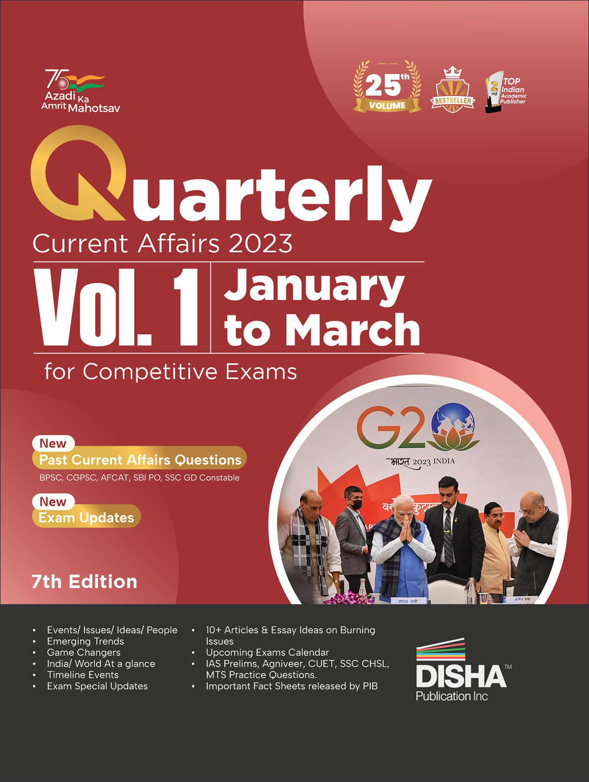 Quarterly Current Affairs 2023 Vol. 1 - January to March for Competitive Exams 7th 4 color Edition | General Knowledge with PYQs | UPSC, State PSC, CU     			Quarterly Current Affairs 2023 Vol. 1 - January to March for Competitive Exams 7th 4 color Edition | General Knowledge with PYQs | UPSC, State PSC, CU