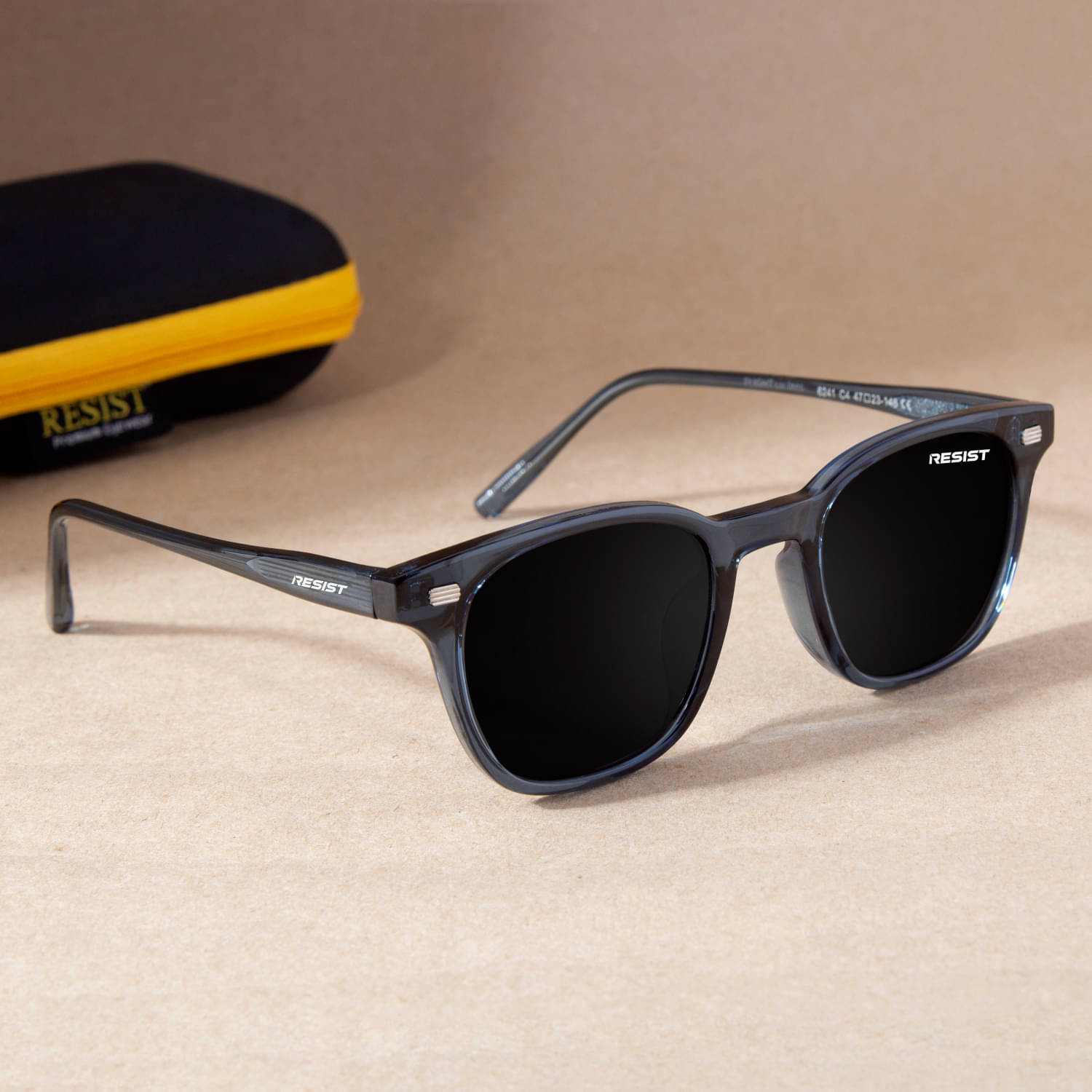     			RESIST EYEWEAR Blue Square Sunglasses ( Pack of 1 )
