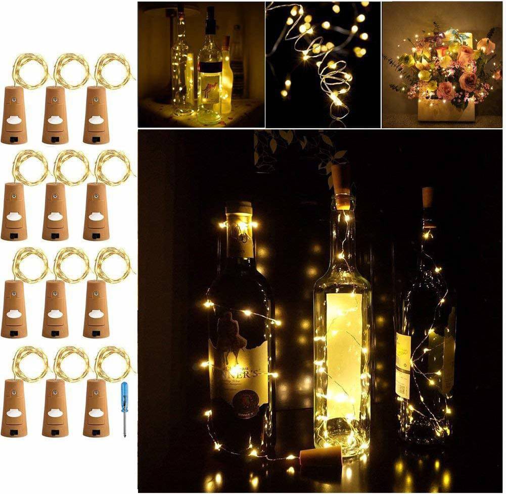     			Spark World Yellow 2Mtr Cork light ( Pack of 12 )