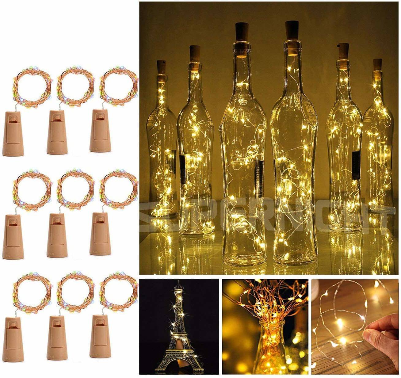     			Spark World Yellow 2Mtr Cork light ( Pack of 9 )