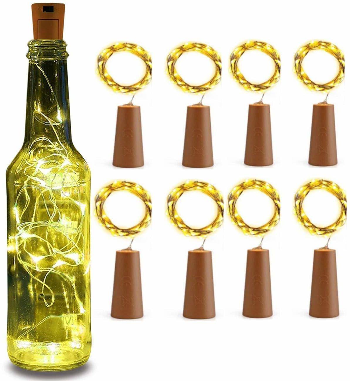     			Spark World Yellow 2Mtr Cork light ( Pack of 8 )
