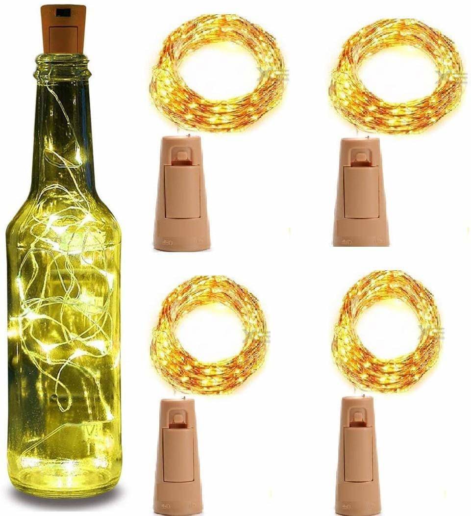     			Spark World Yellow 2Mtr Cork light ( Pack of 4 )
