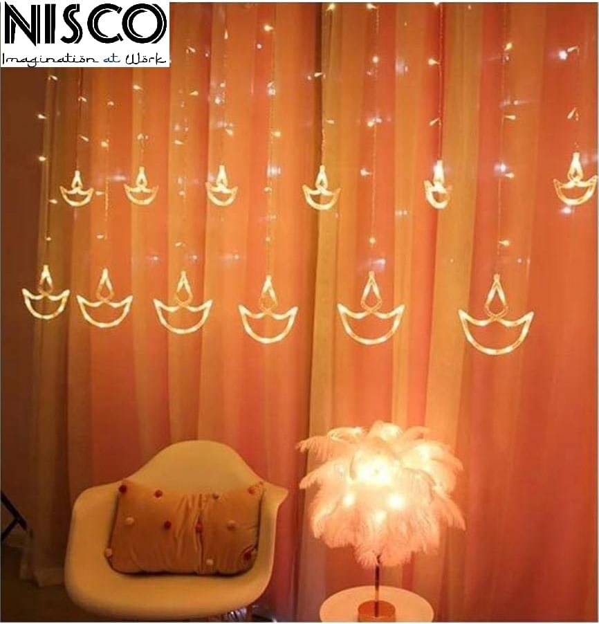     			Spark World Yellow 3M Curtain String Light ( Pack of 1 )