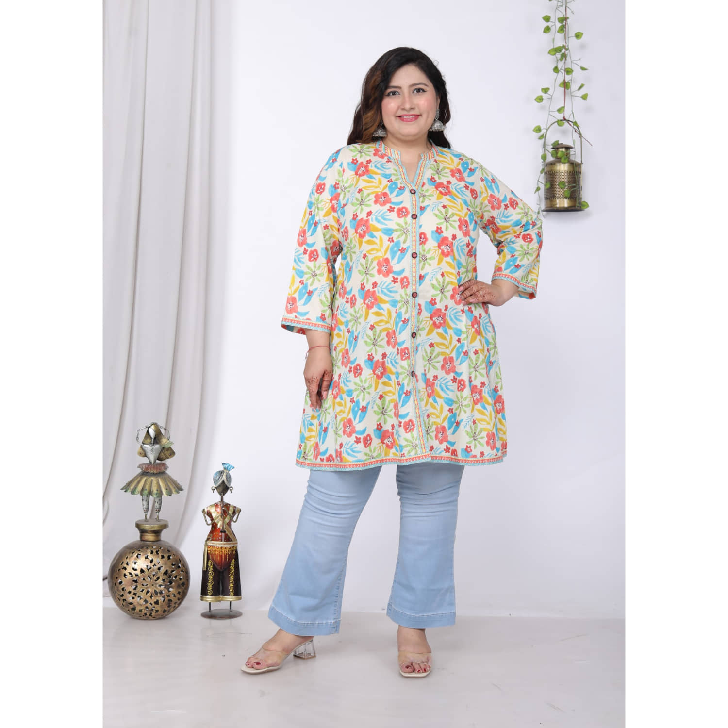 Swasti Women's Cotton Tunic ( White )
