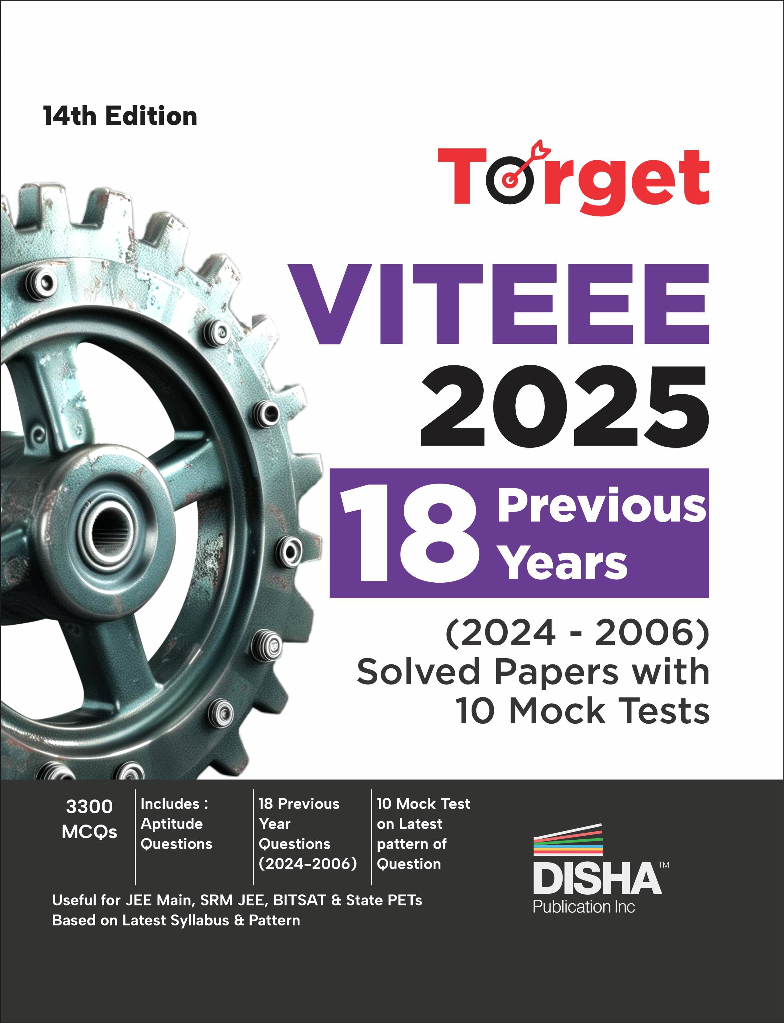     			Target VITEEE 2025 - 18 Previous Year (2024 - 2006) Solved Papers with 10 Mock Tests 14th Edition | Physics, Chemistry, Mathematics, & Quantitative Ap