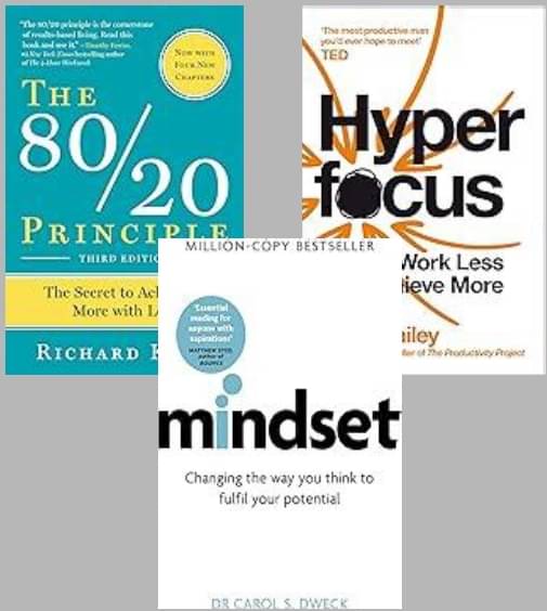     			The 80/20 Principle + Hyperfocus + Mindset