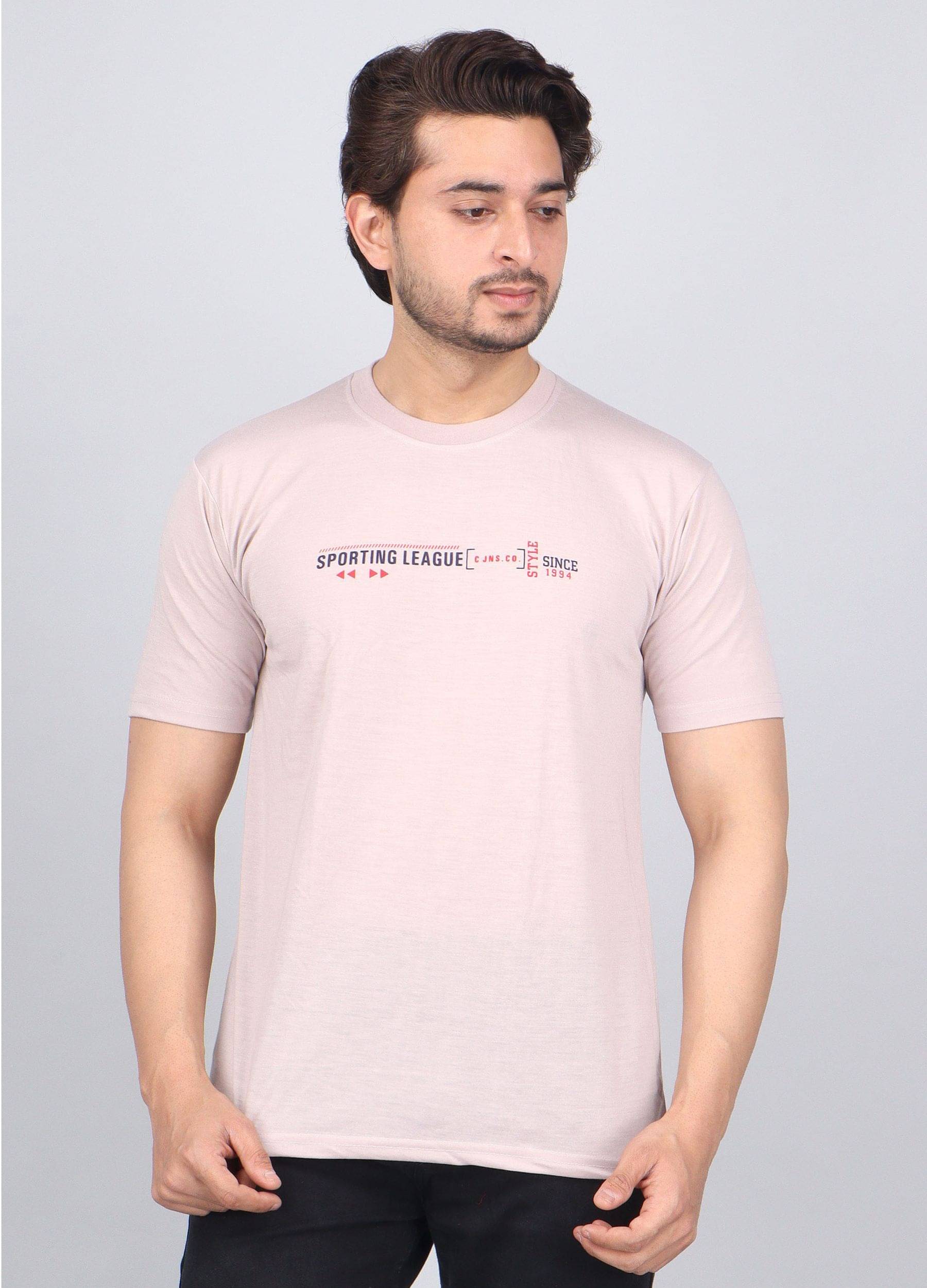 WILD ELEPHANT Cotton Blend Regular Fit Printed Half Sleeves Men's Round T-Shirt - Pink ( Pack of 1 ) WILD ELEPHANT Cotton Blend Regular Fit Printed Half Sleeves Men's Round T-Shirt - Pink ( Pack of 1 )