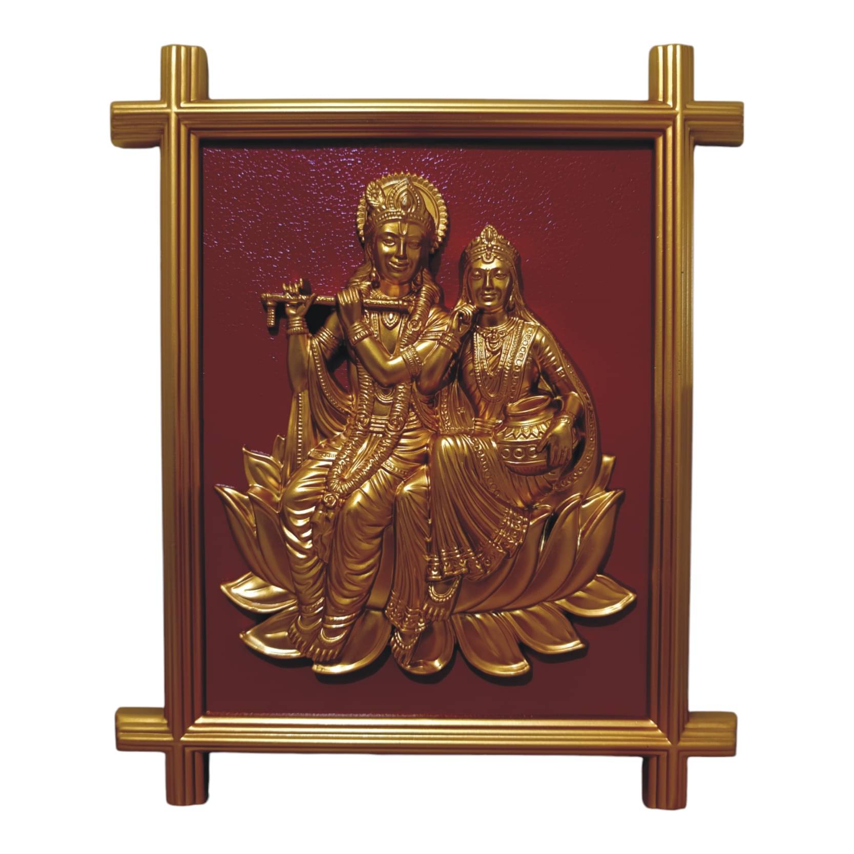     			WINSOME COLLECTION Plastic Radha Krishna Wall Sculpture Red - Pack of 1