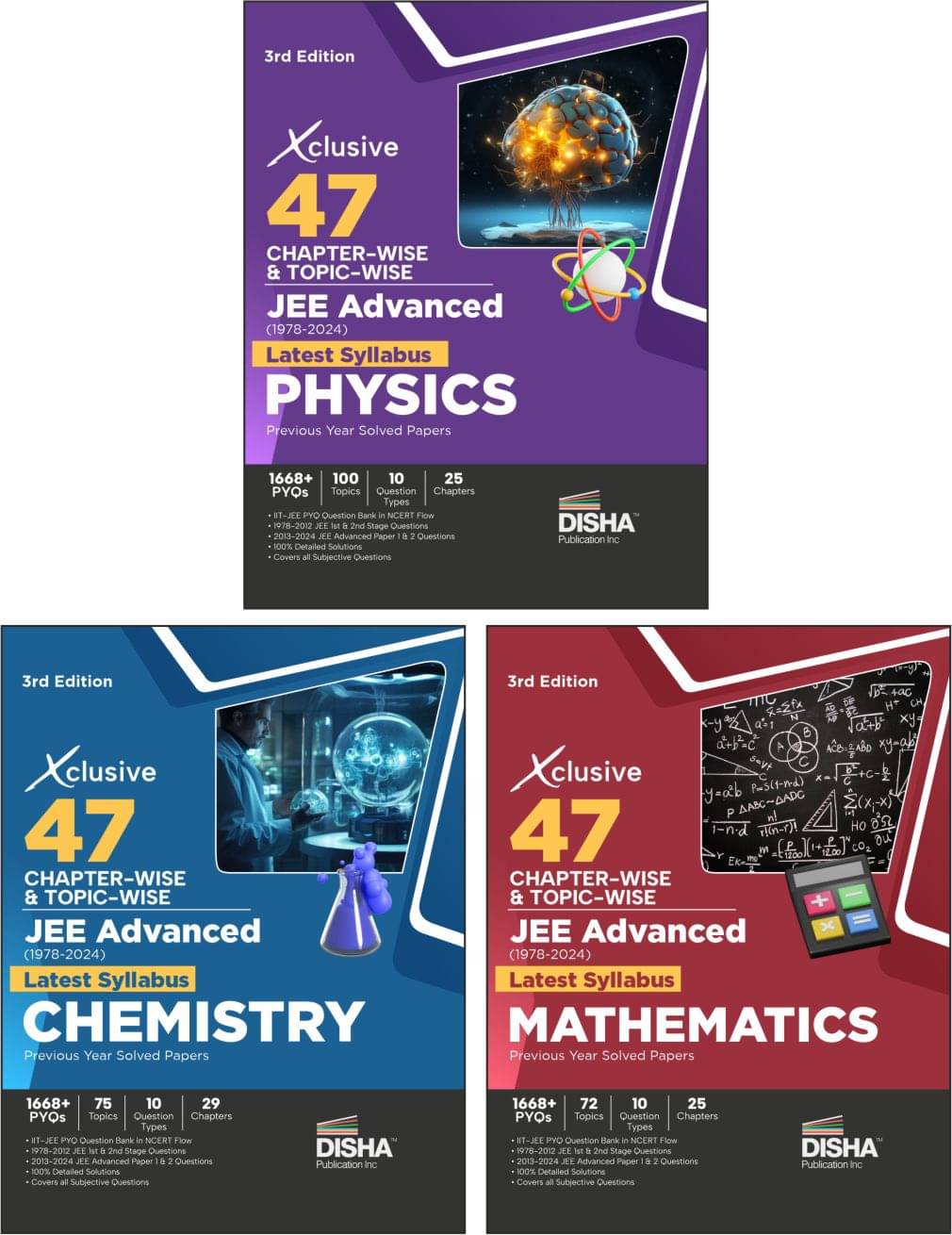 Xclusive 47 Chapter-wise & Topic-wise JEE Advanced (1978 - 2024) New Syllabus PHYSICS, CHEMISTRY & MATHEMATICS Previous Year Solved Papers 3rd Edition Xclusive 47 Chapter-wise & Topic-wise JEE Advanced (1978 - 2024) New Syllabus PHYSICS, CHEMISTRY & MATHEMATICS Previous Year Solved Papers 3rd Edition