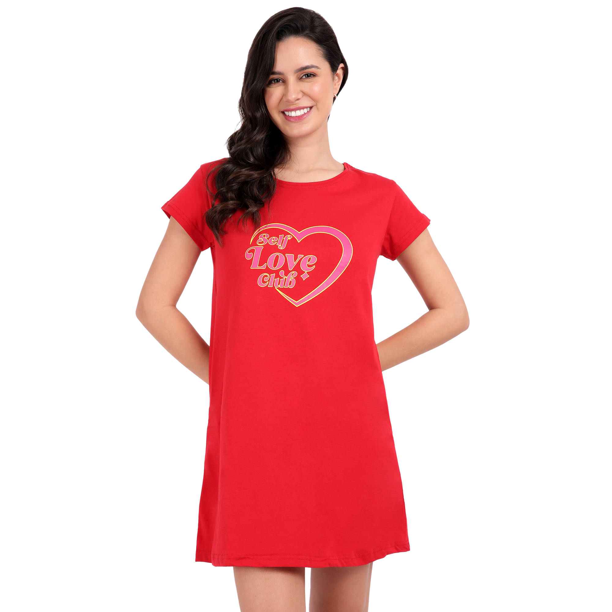     			snappyb Women Cotton Solid Regular Fit Round Neck T-Shirt ( Red )