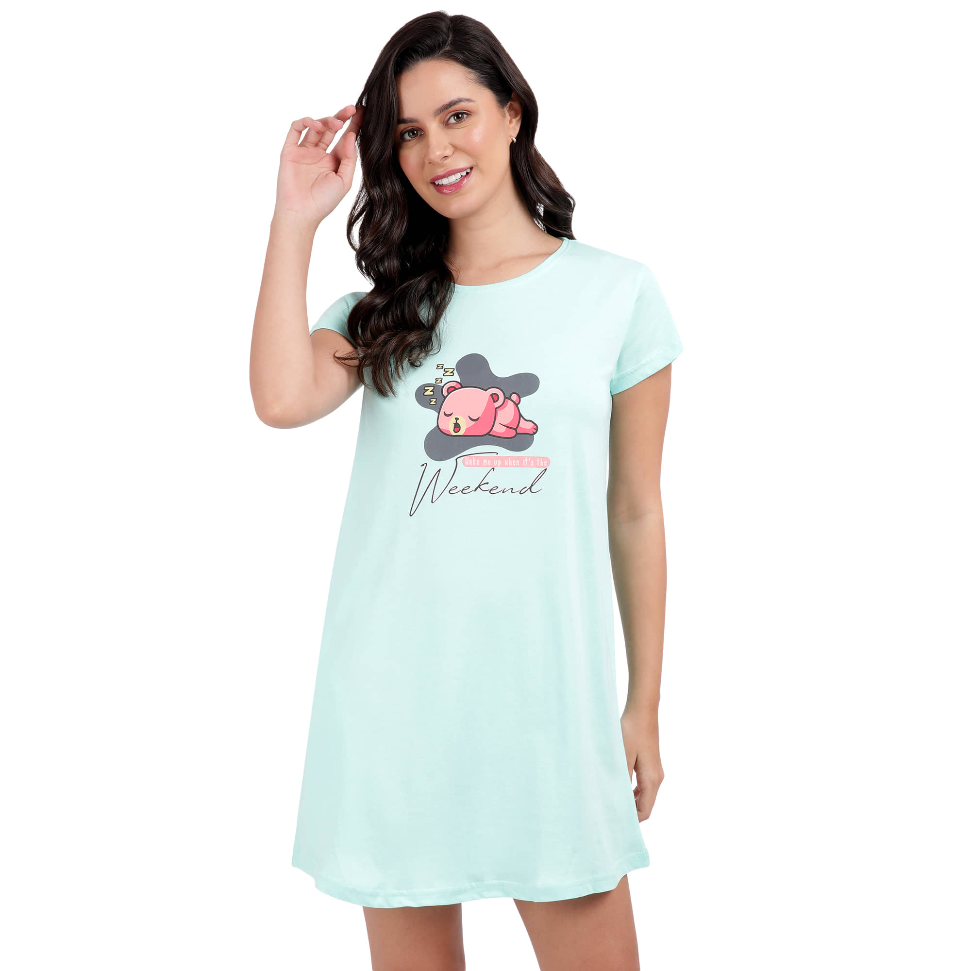 snappyb Women Cotton Solid Regular Fit Round Neck T-Shirt ( Lavender )