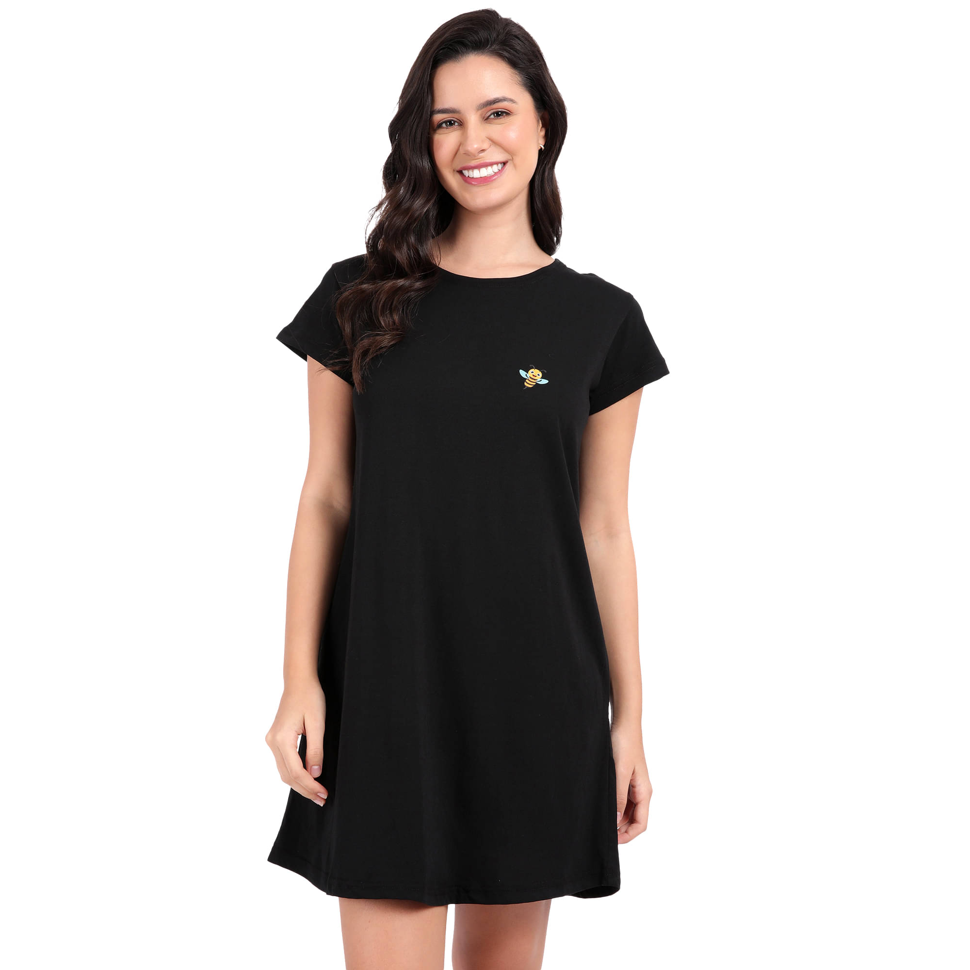 snappyb Women Cotton Solid Regular Fit Round Neck T-Shirt ( Black ) snappyb Women Cotton Solid Regular Fit Round Neck T-Shirt ( Black )