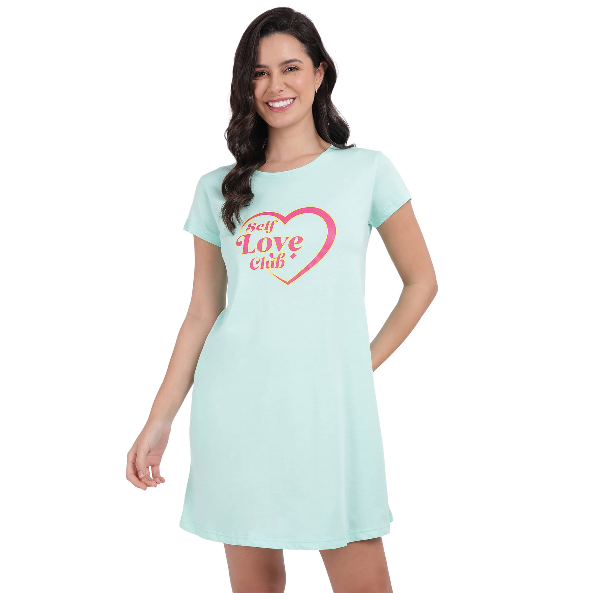     			snappyb Women Cotton Solid Regular Fit Round Neck T-Shirt ( Mint Green )