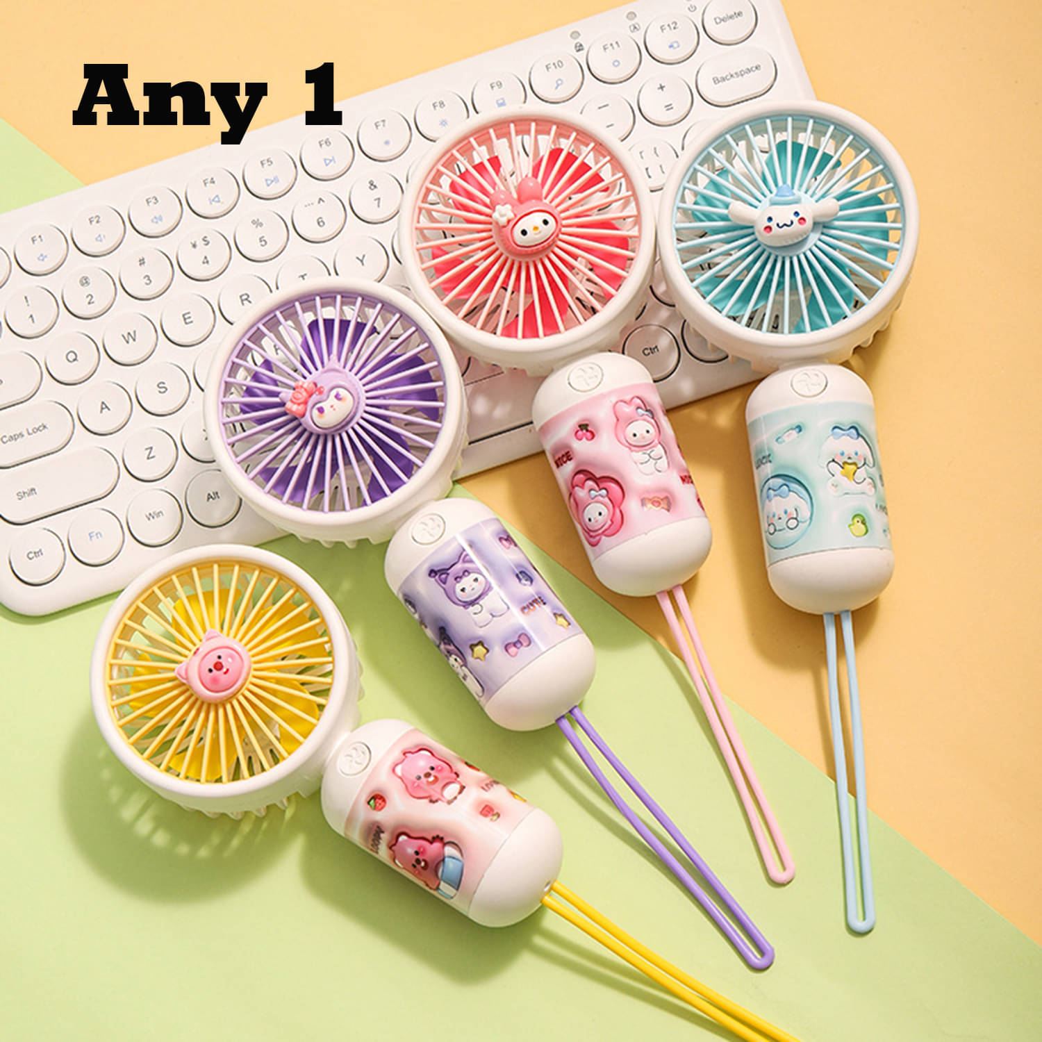     			3MADS ANY1 Cute Cartoon Rechargeable Handheld Mini USB Fan