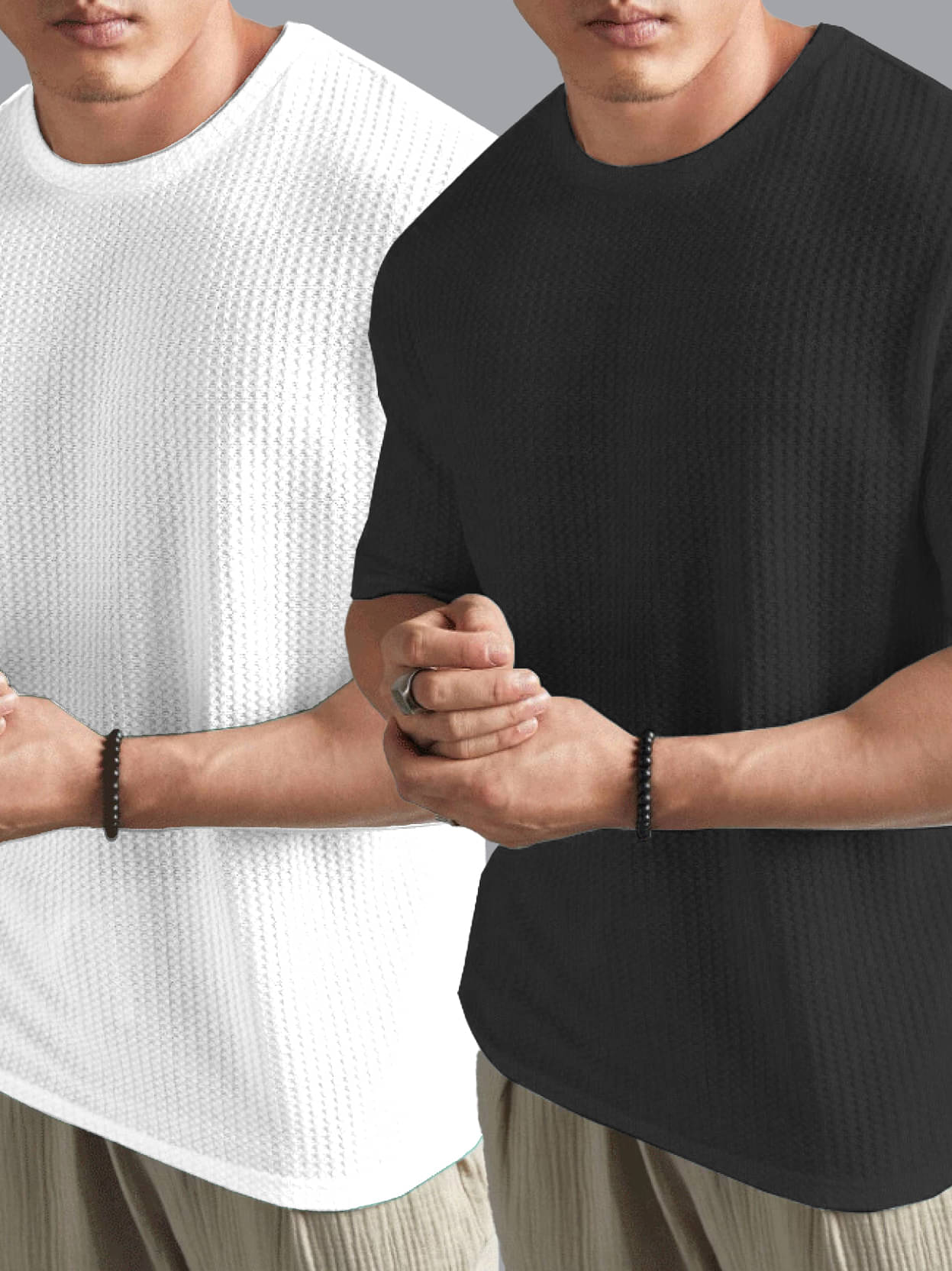 ADORATE Cotton Blend Regular Fit Solid Half Sleeves Men's Round T-Shirt - Charcoal Grey ( Pack of 2 ) ADORATE Cotton Blend Regular Fit Solid Half Sleeves Men's Round T-Shirt - Charcoal Grey ( Pack of 2 )