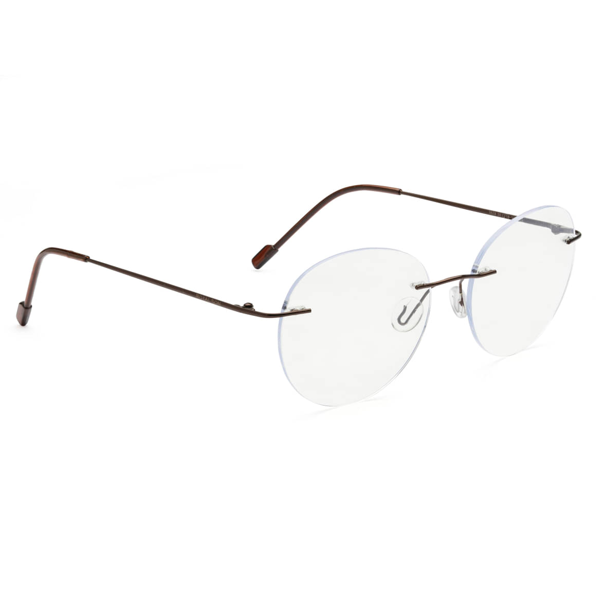     			Admire Brown Rimless Round Computer Glasses ( Pack of 1 )