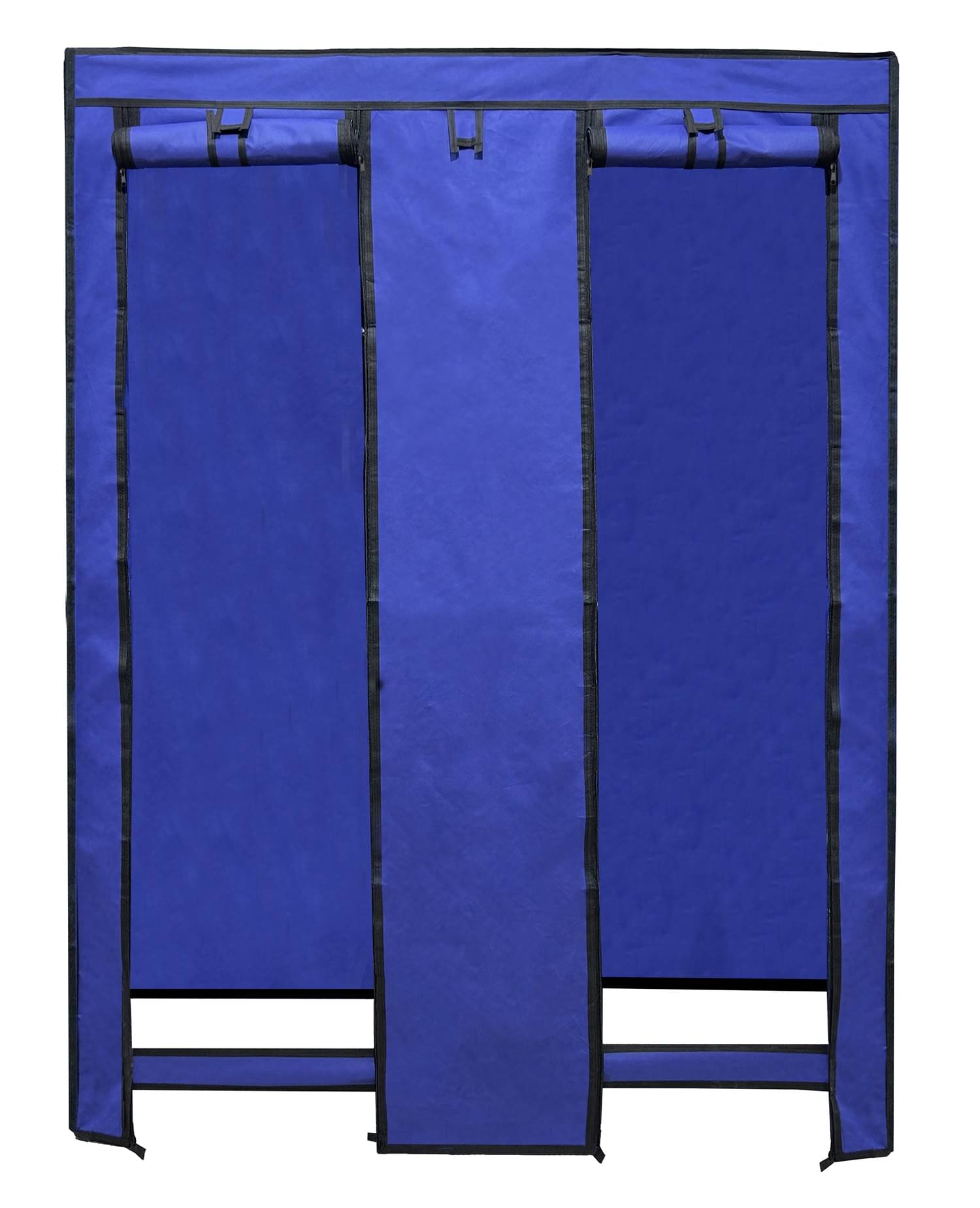     			BHIMADA Outer Cover with Zipper for Collapsible Wardrobe Rack 6+2 Almirah Non-Woven Fabric (Blue)