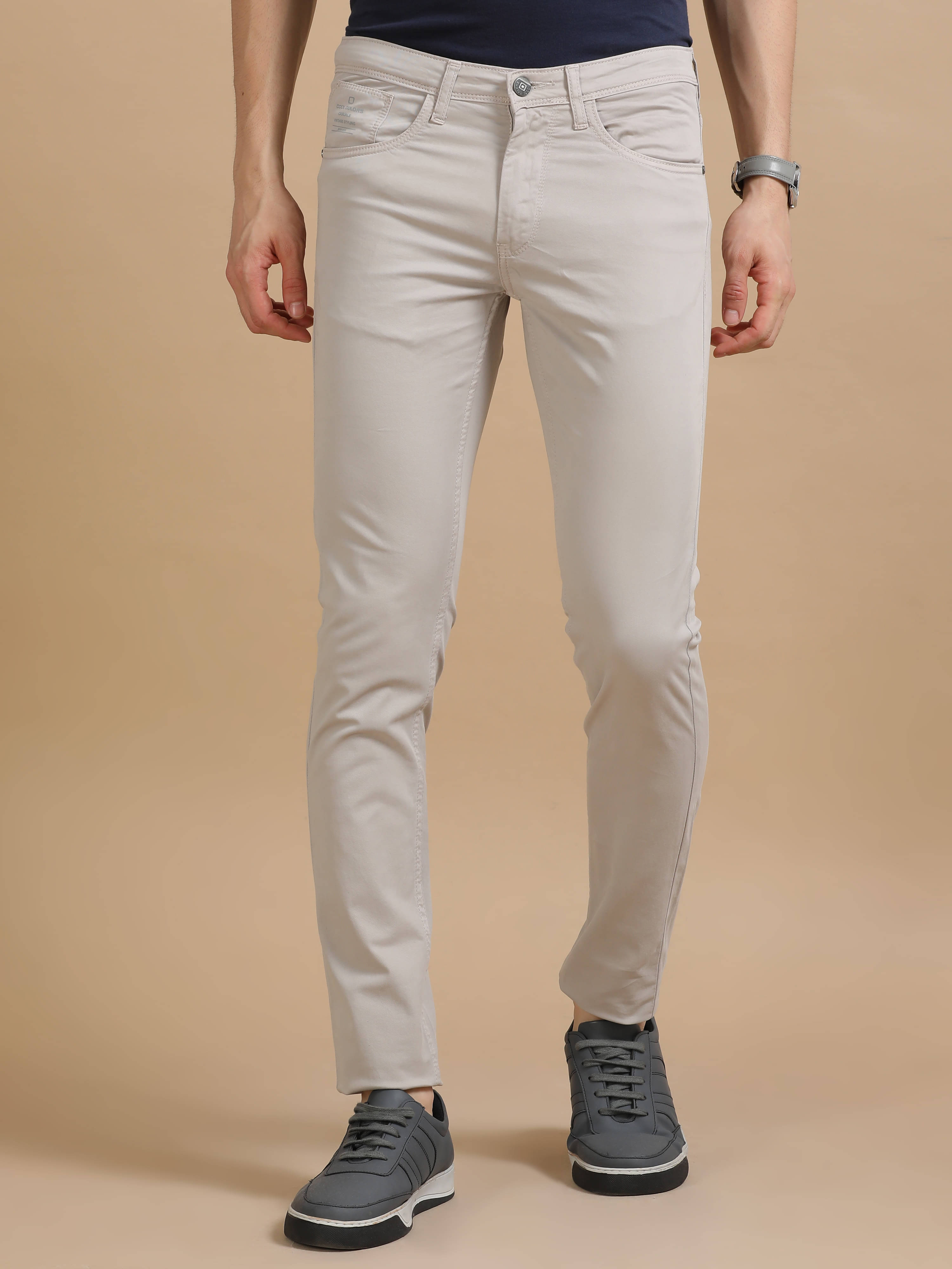     			Cool Colors Regular Flat Men's Chinos - Beige ( Pack of 1 )