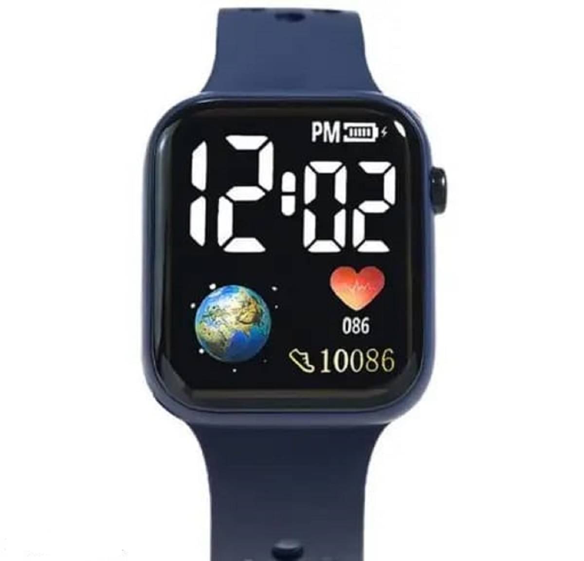     			Cosmic Blue Silicon Digital Womens Watch